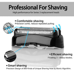 VIDSA close-up of bionic foil texture highlighting precision and smoother shave