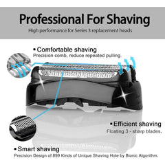 VIDSA close-up of cutter blades, sharp cutters for efficient shaving benefit