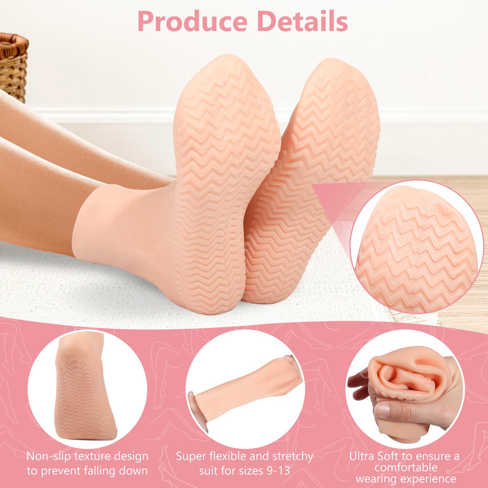 Vigdit socks worn on feet during treatment showing comfortable fit and coverage