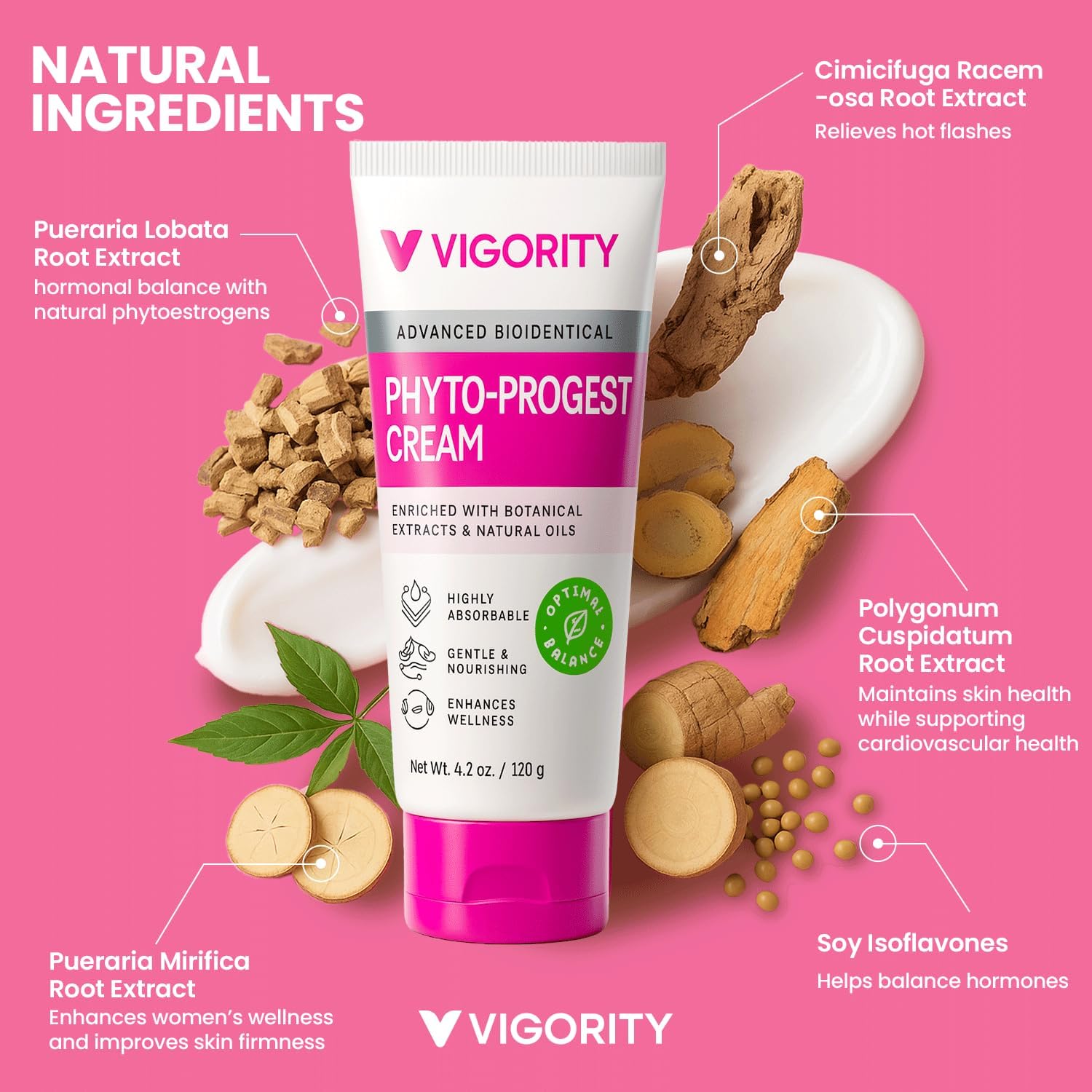 Vigority open jar texture close-up highlighting fast-absorbing cream