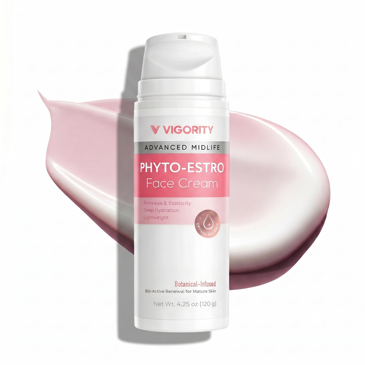 Vigority jar front view shows clean design and product benefit