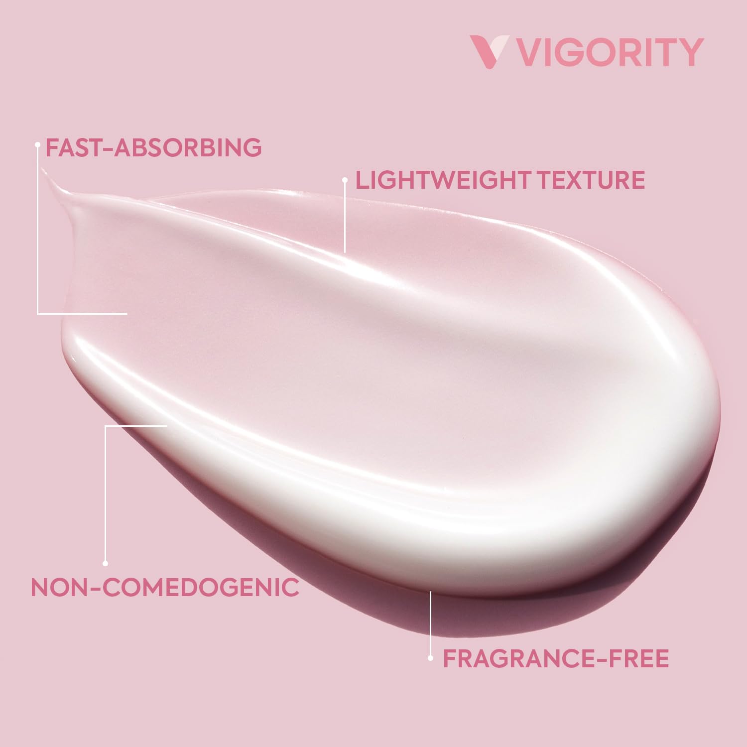 Vigority applied to neck and chest illustrating targeted firming support