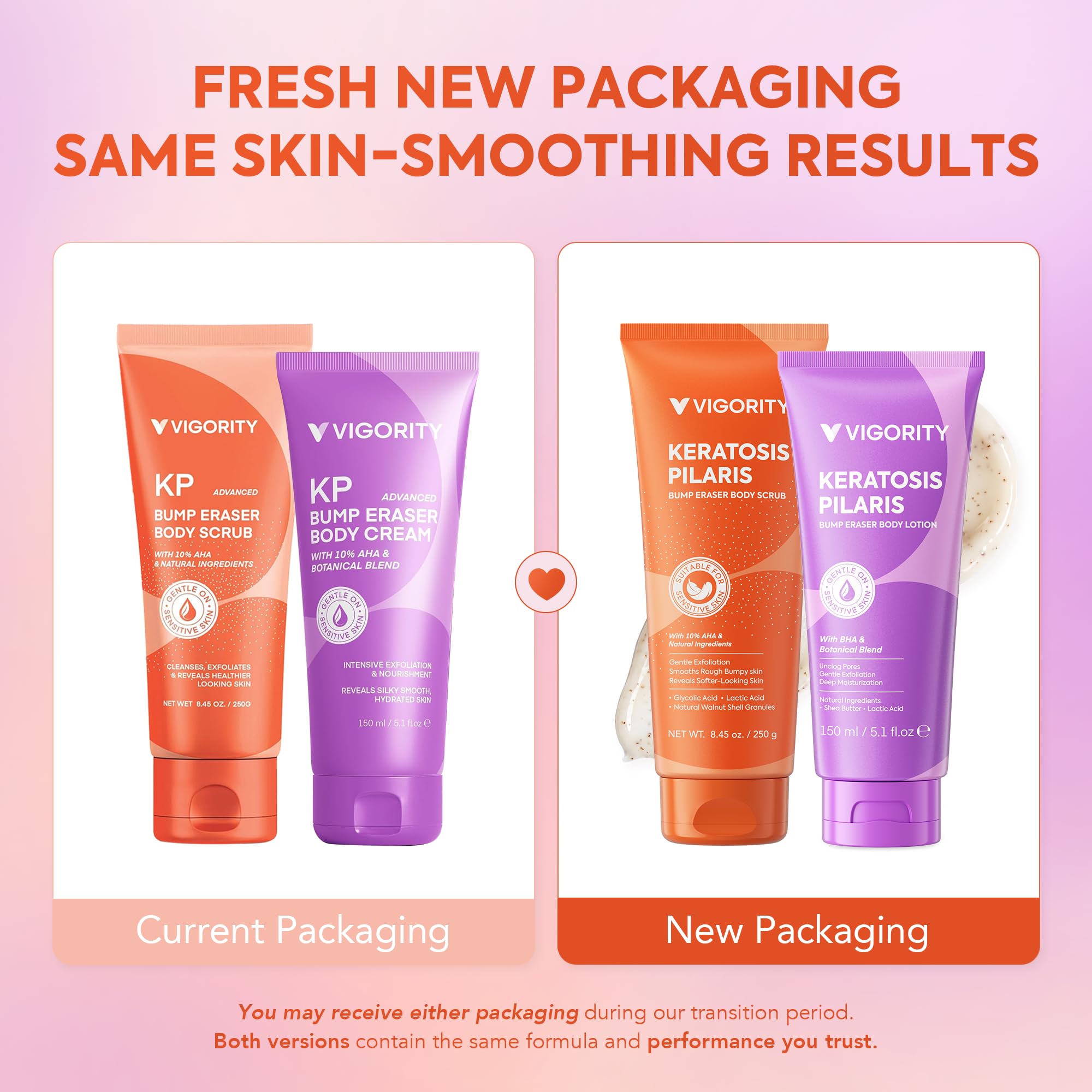 Vigority products next to a phone for travel-size and scale comparison convenience
