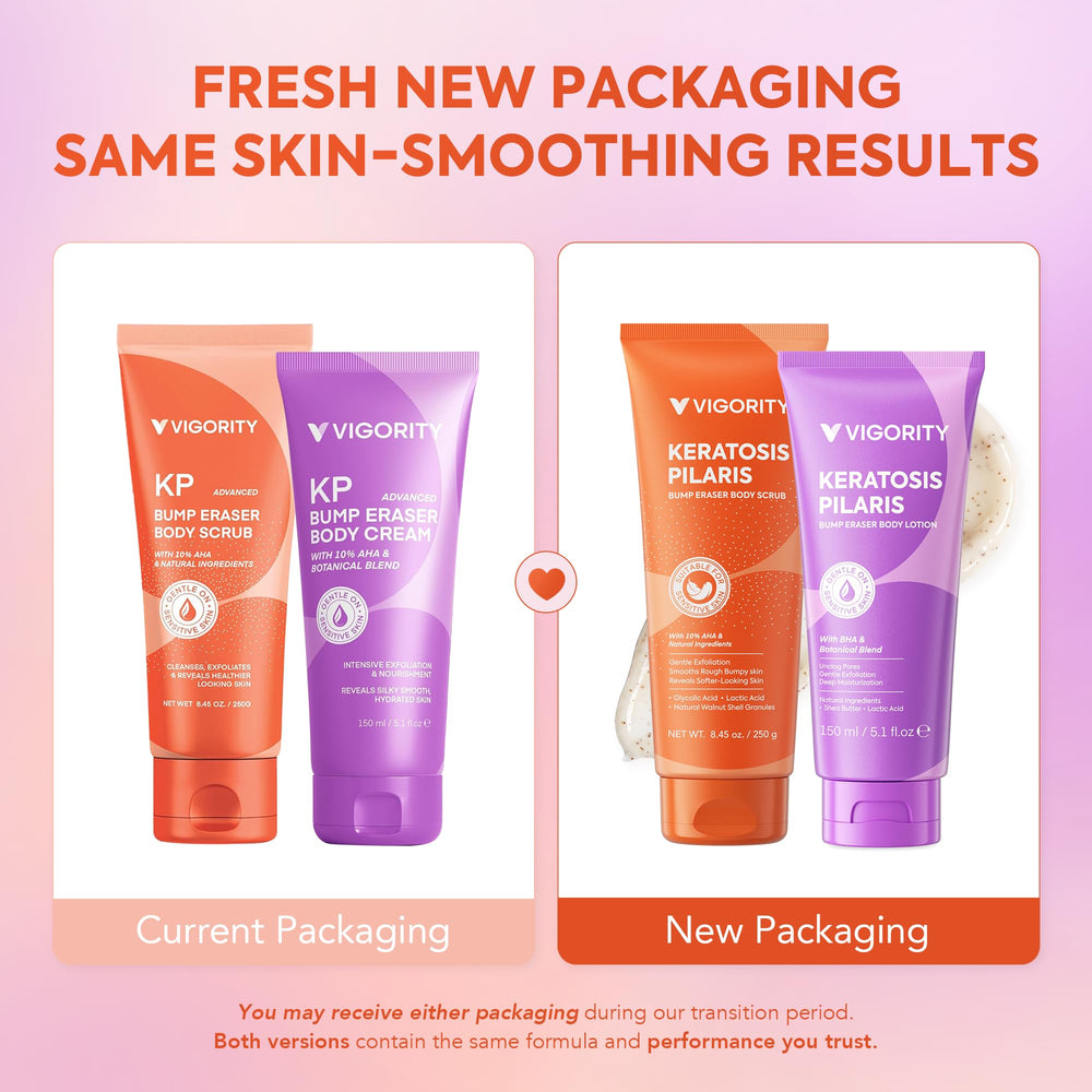 Vigority products next to a phone for travel-size and scale comparison convenience