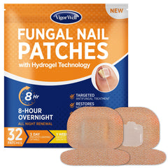 VigorWell product box showing patch pack and benefits on label