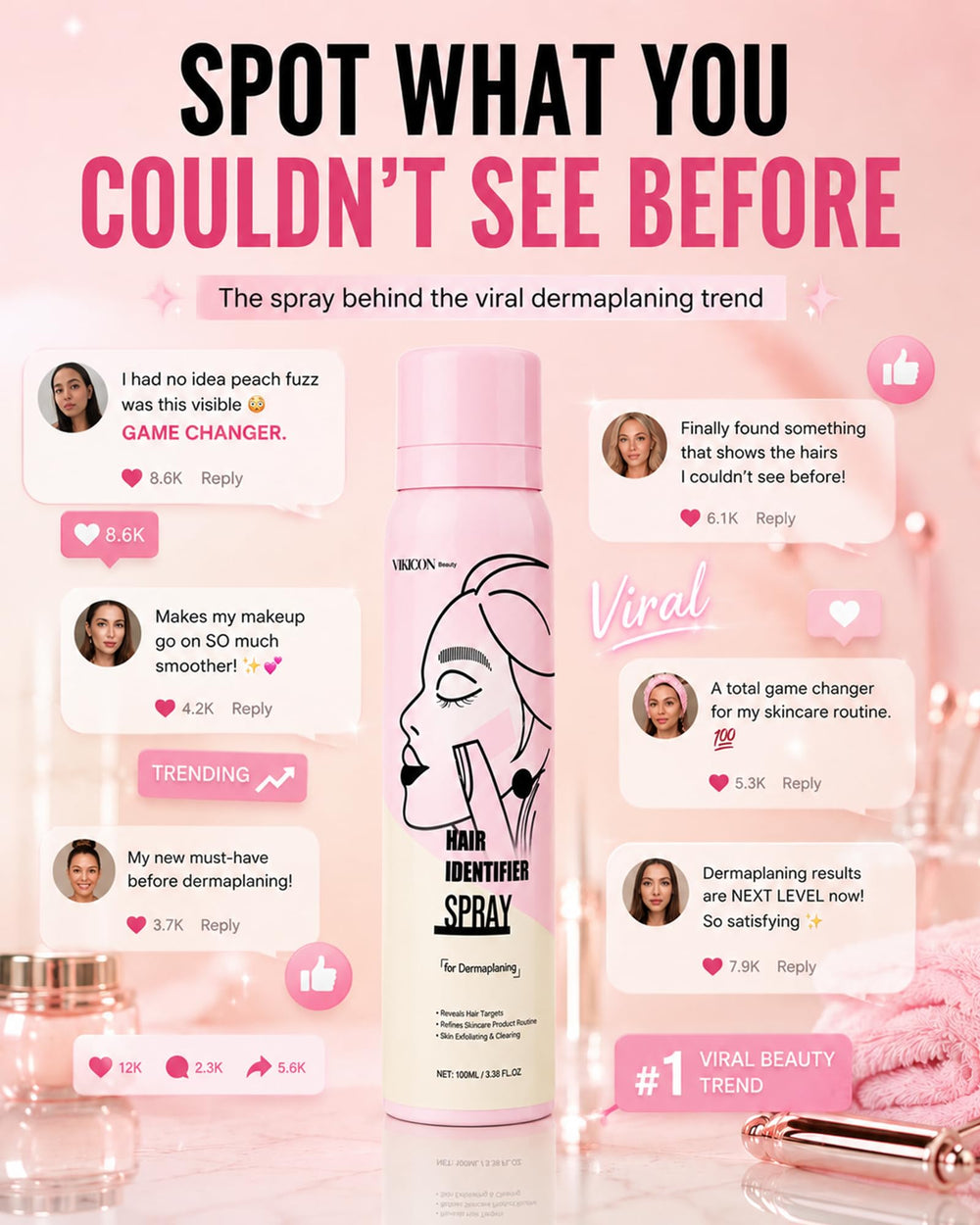 VIKICON Groomer ingredients label closeup highlighting key actives