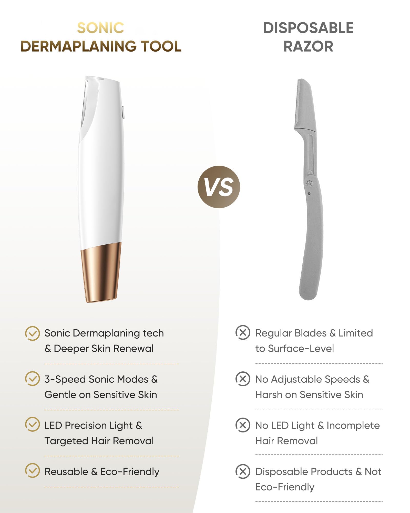 VIKICON PRO demo on cheek illustrating gentle strokes and immediate smoothing benefit