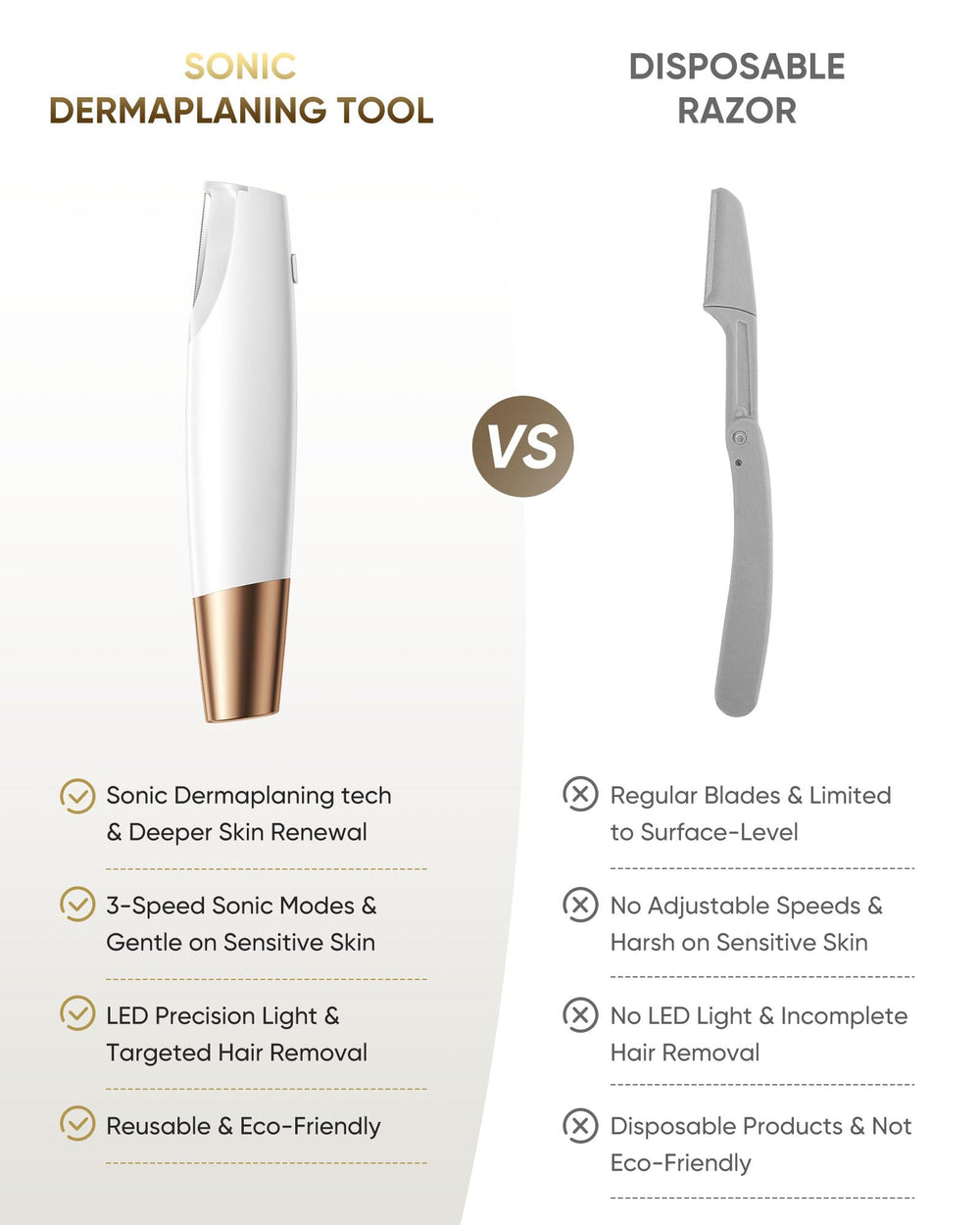 VIKICON PRO demo on cheek illustrating gentle strokes and immediate smoothing benefit