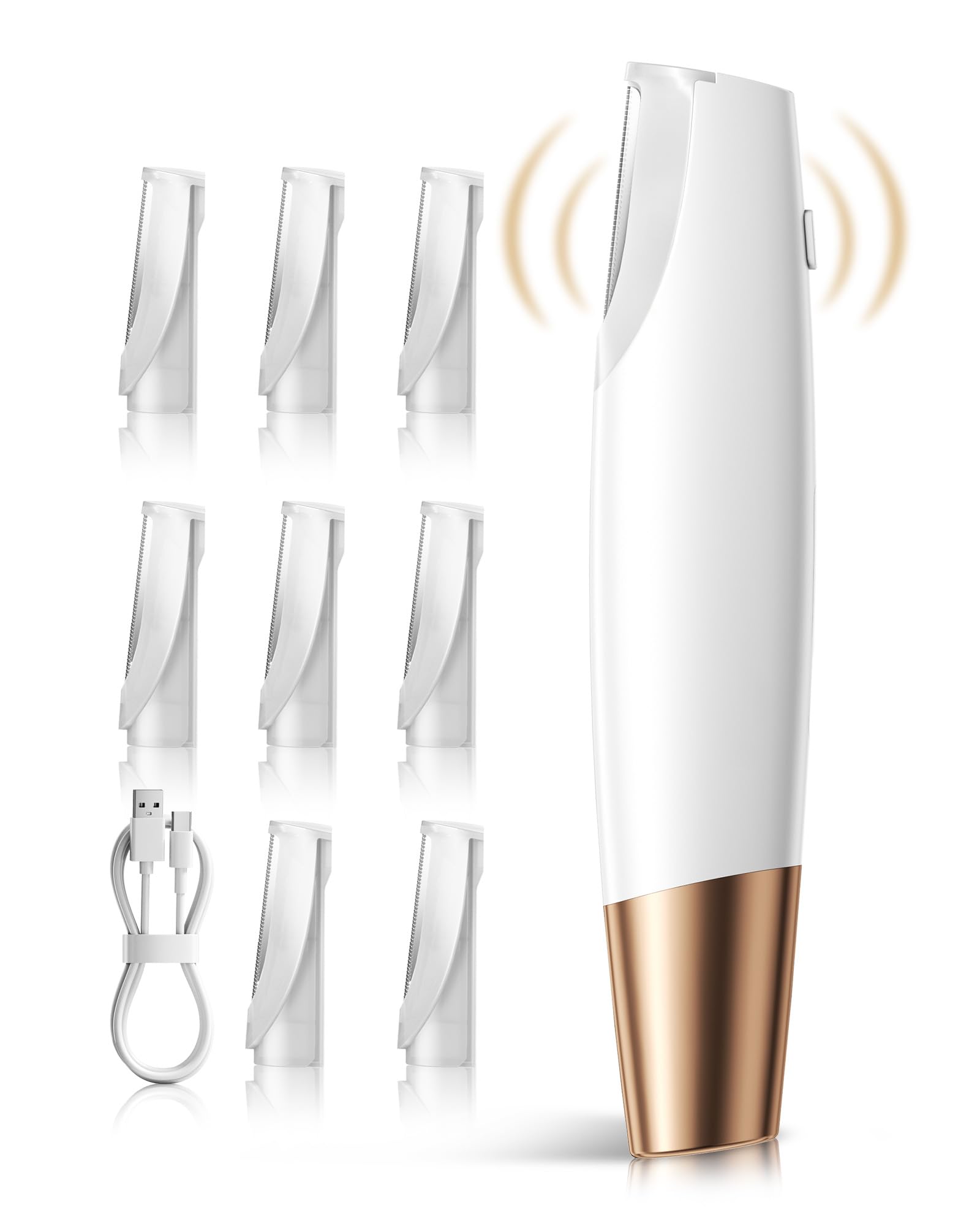 VIKICON PRO front view showing compact dermaplane razor and ergonomic grip for precise control