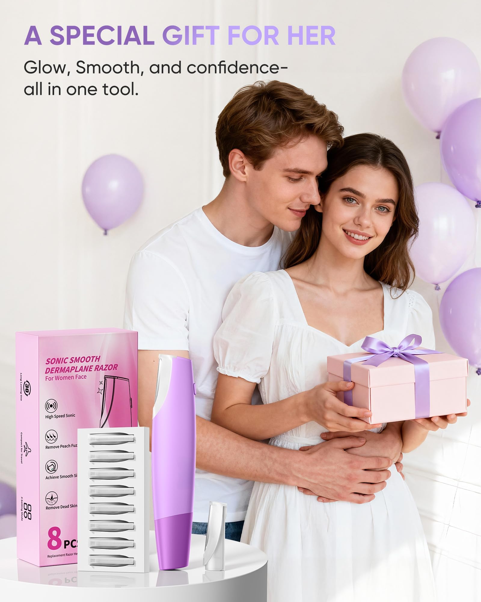 VIKICON PRO lifestyle bathroom counter placed near skincare for daily routines