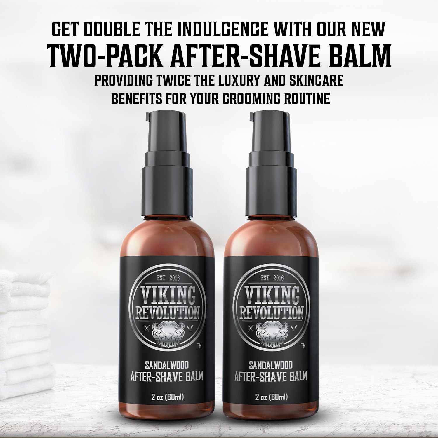 Viking Revolution tubes styled in bathroom suggesting travel convenience and routine