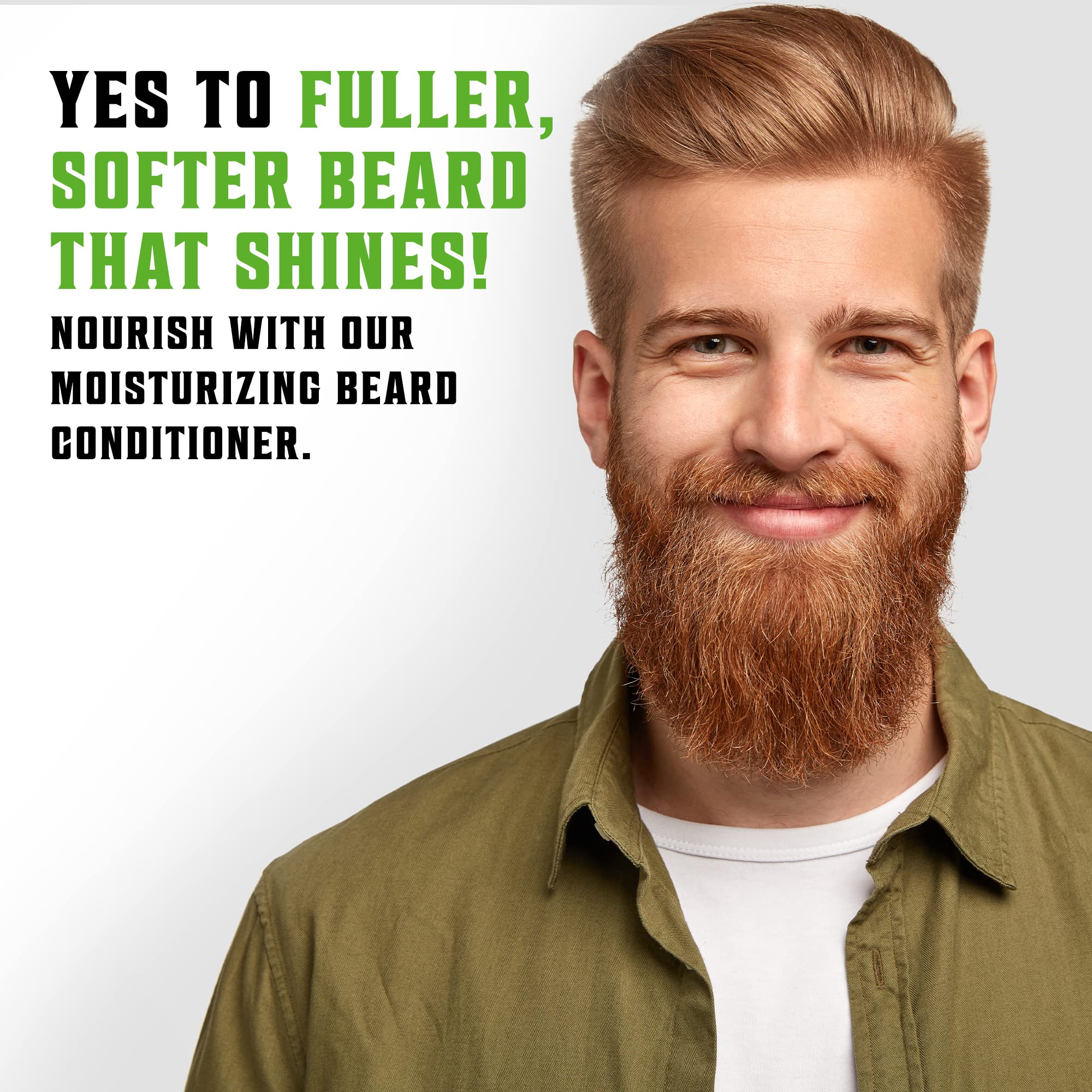 Viking Revolution beard before and after image showing softer, more manageable beard benefit