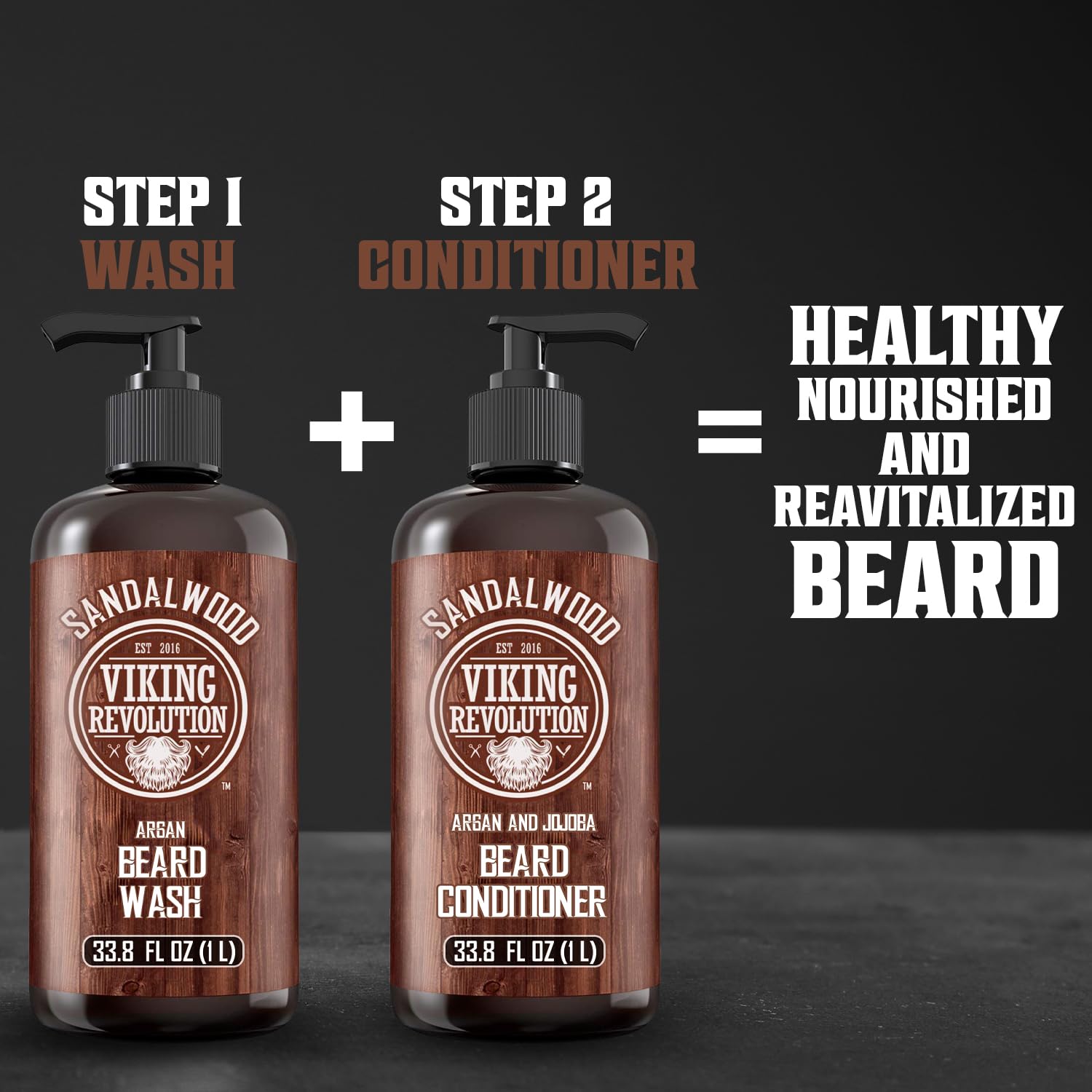 Viking Revolution in-shower use on damp beard demonstrating hydration and reduced tangles