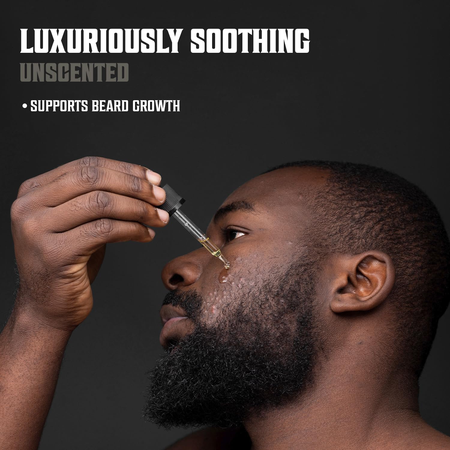 Viking Revolution being applied to beard demonstrating reduced itch and frizz