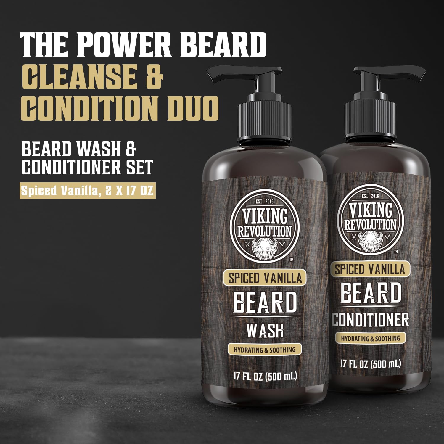 Viking Revolution close-up of beard oil drop highlighting deep hydration