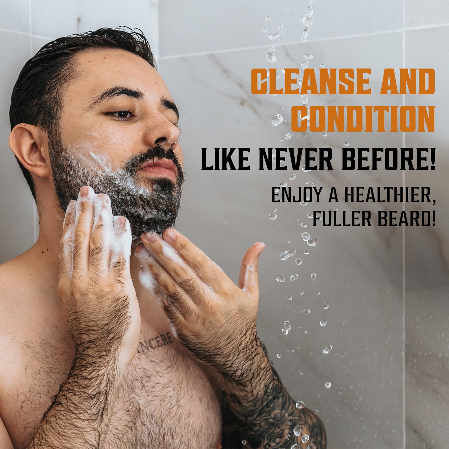 Viking Revolution before and after beard softening and conditioning benefit