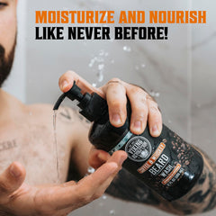 Viking Revolution bottle in hand while applying showing easy daily use benefit