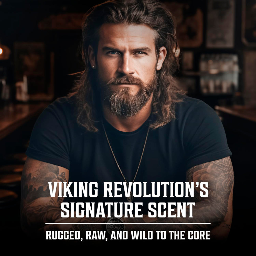 Viking Revolution coffee beans and whiskey glass visual suggesting aromatic notes and warmth