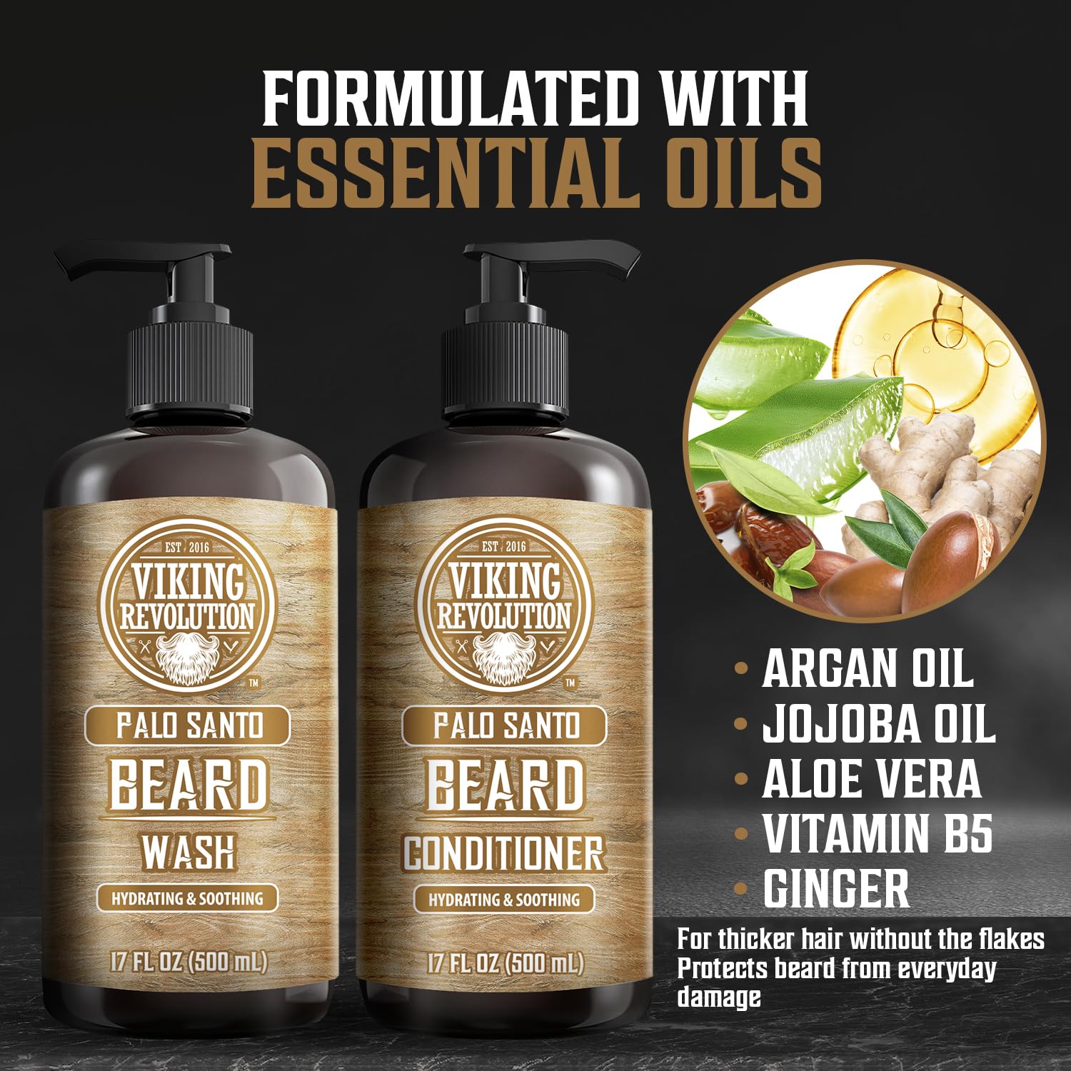 Viking Revolution conditioner cream texture displayed for deep hydration and smoother beard feel