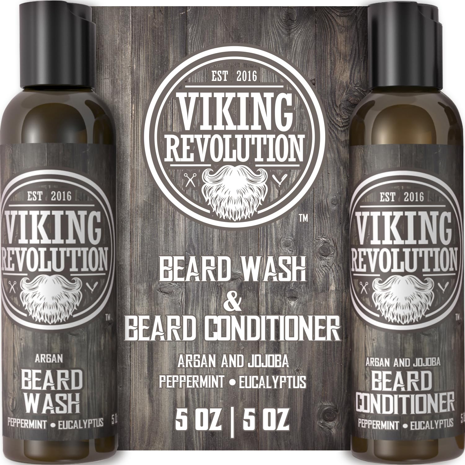 Viking Revolution front packaging showing 5 oz bottle and peppermint eucalyptus scent benefits