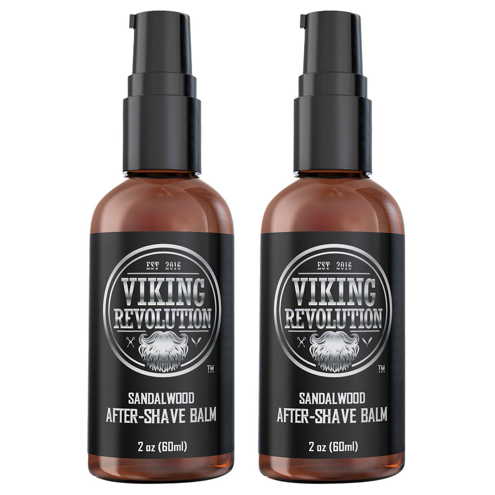 Viking Revolution front packaging showing two 2 oz tubes and sandalwood benefit