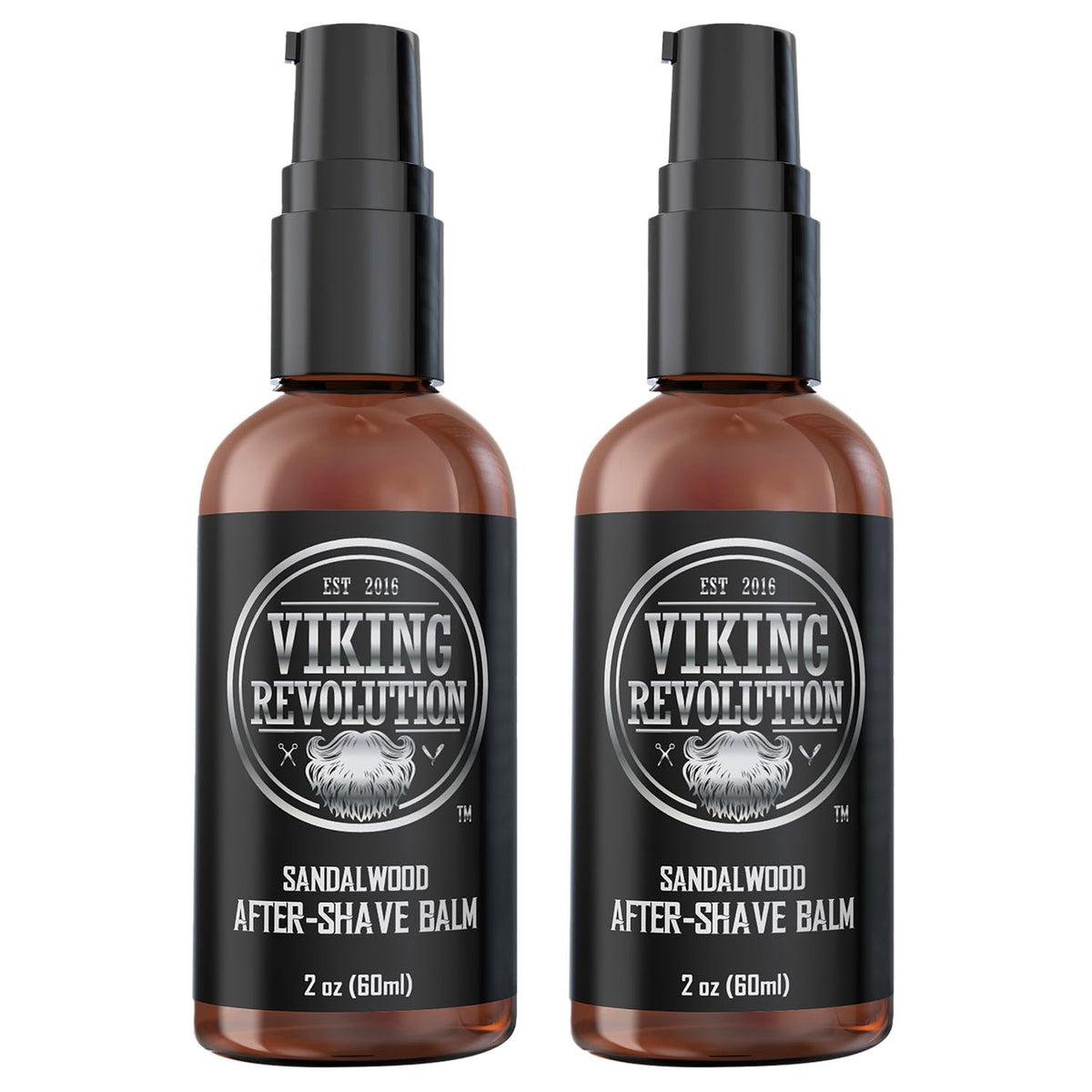 Viking Revolution front packaging showing two 2 oz tubes and sandalwood benefit