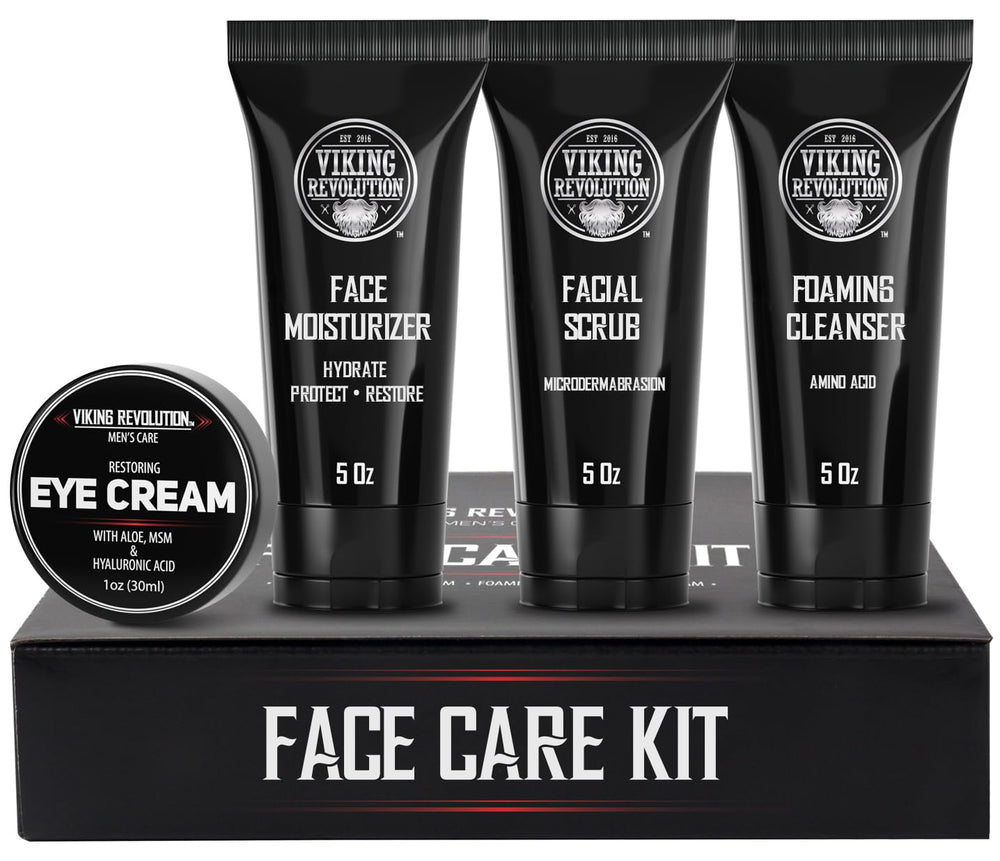 Viking Revolution front packaging showing four-piece set and easy routine benefit