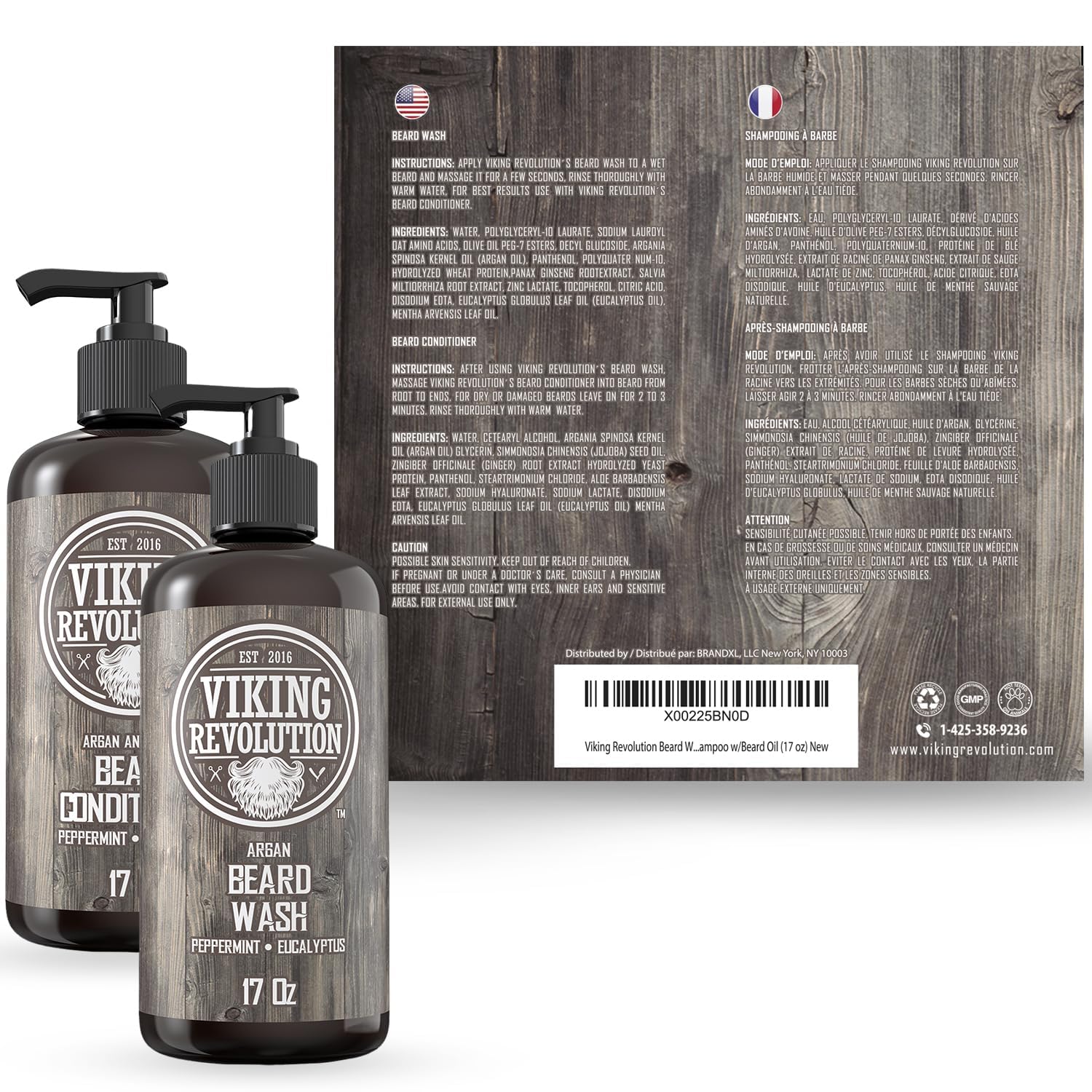 Viking Revolution label closeup highlighting ingredients and benefits