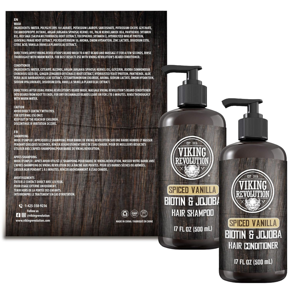 Viking Revolution label detail focusing on ingredients and brand trust