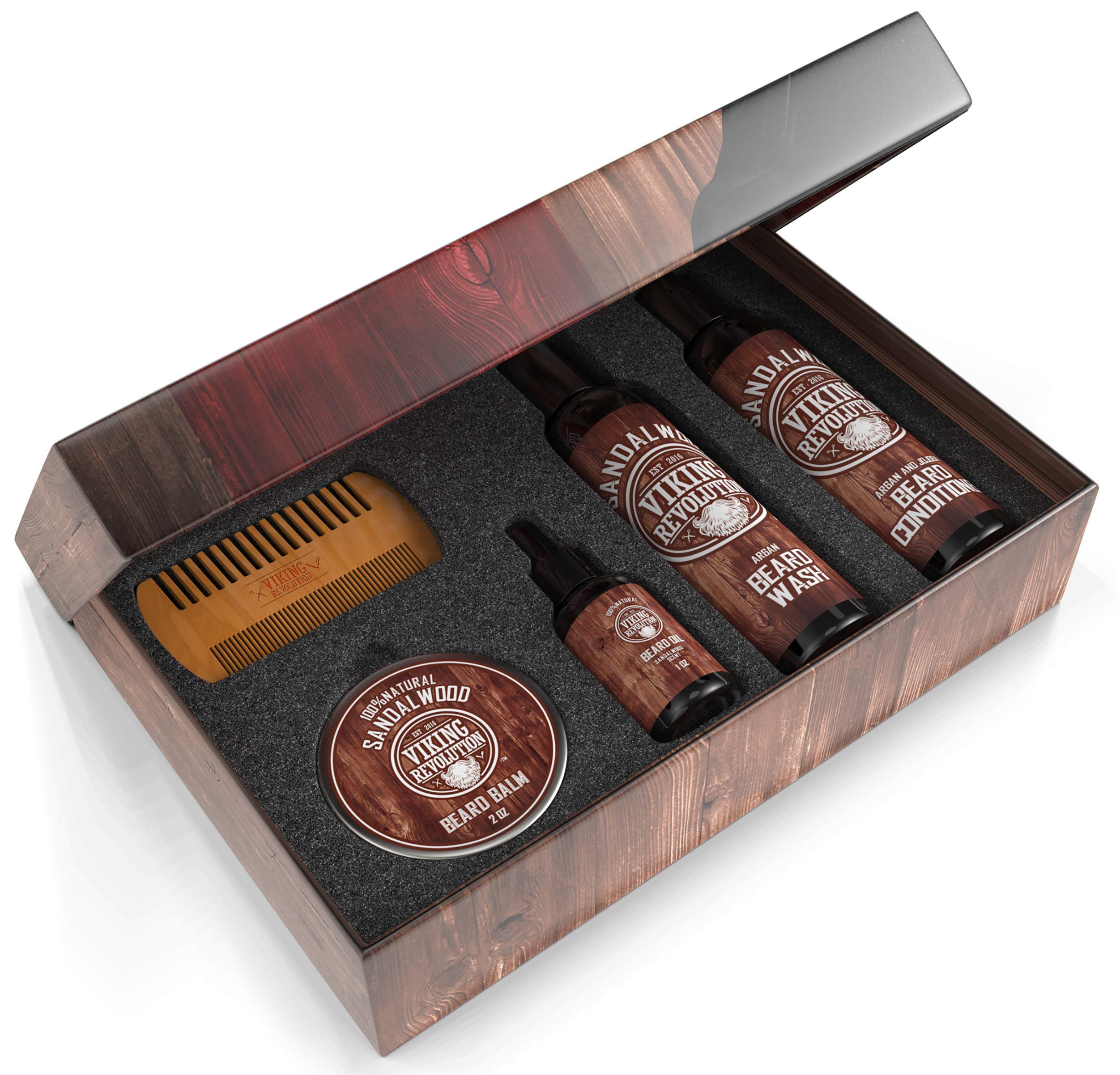 Viking Revolution lifestyle image of man applying oil, softer manageable beard benefit