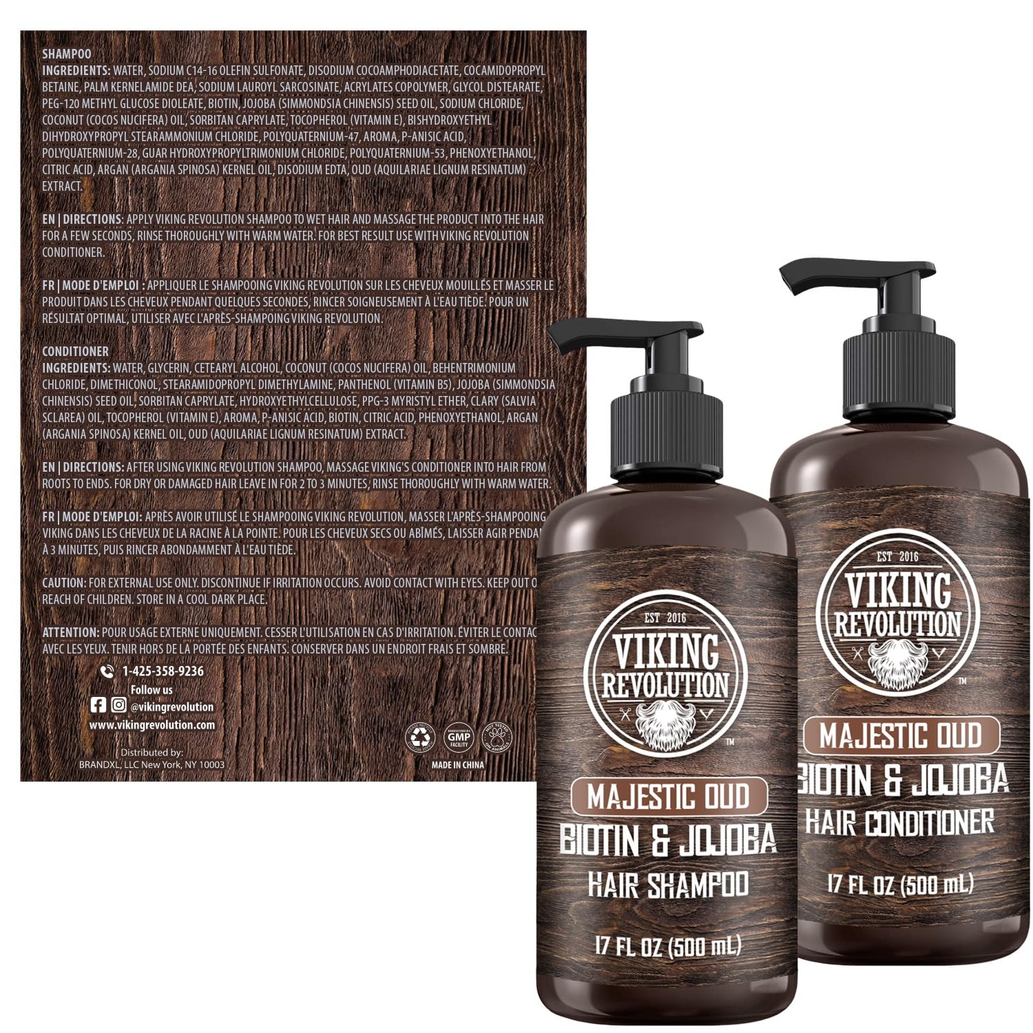 Viking Revolution conditioner being poured to show moisturizing consistency and slip