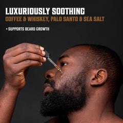 Viking Revolution Palo Santo oil texture close-up showing smooth absorption benefit