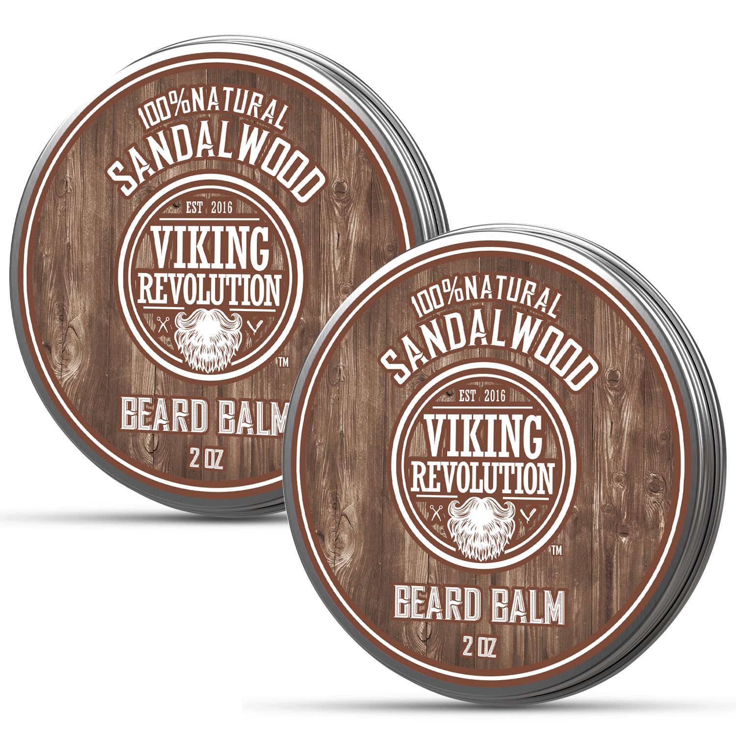 Viking Revolution front packaging two-pack showing sandalwood tins and convenience