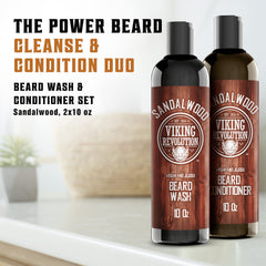 Viking Revolution sandalwood label close-up highlighting scent notes