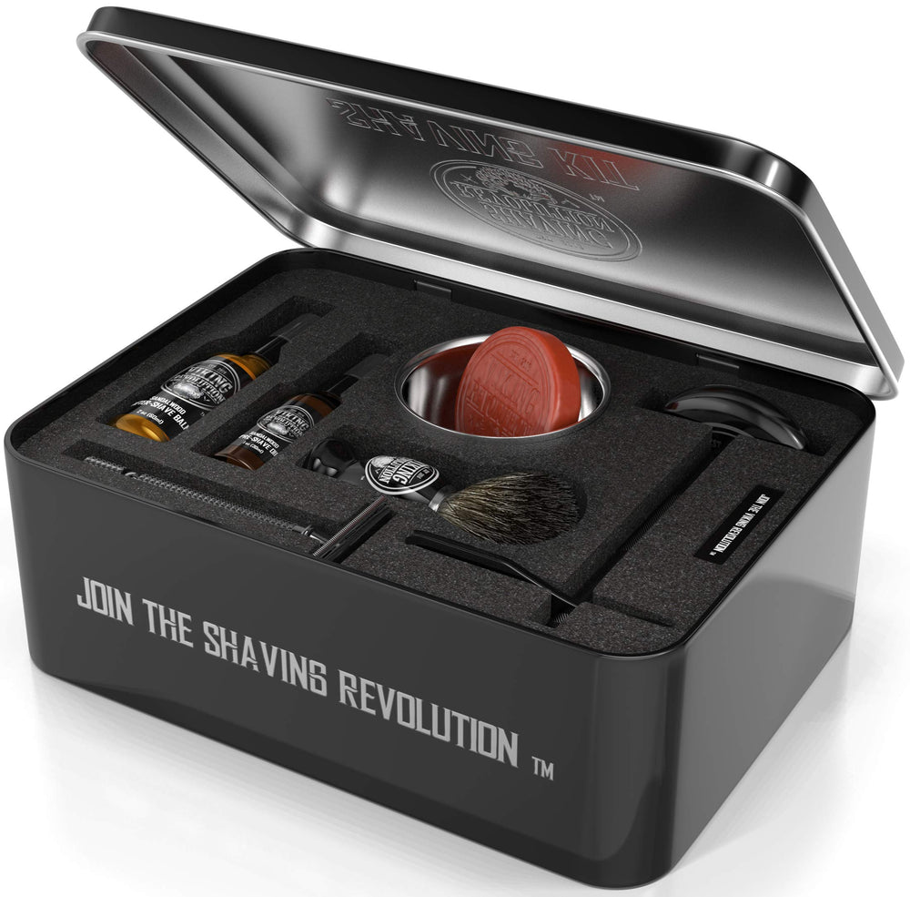 Viking Revolution shaving bowl holding soap and rich foam for smooth application
