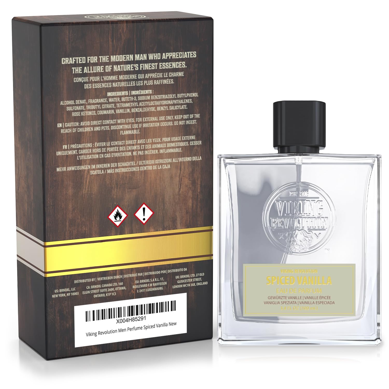 Viking Revolution bottle in gift box setting highlighting presentable packaging