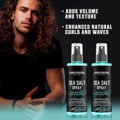 Viking Revolution misting into hair creating natural texture and increased volume