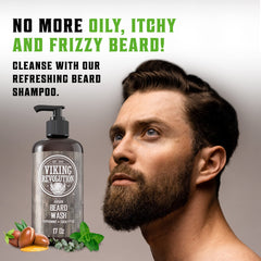 Viking Revolution creamy lather texture close-up for effective cleansing