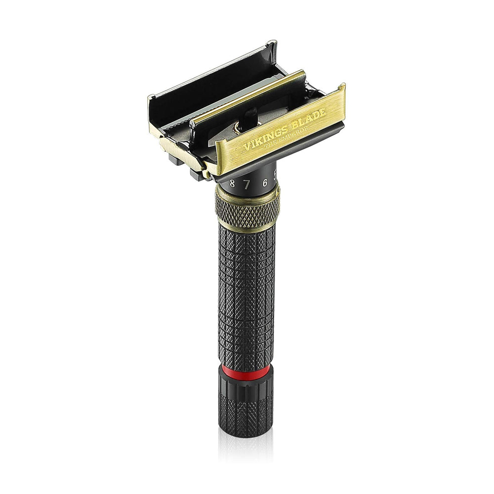 Vikings Blade razor resting in luxury case offering travel protection and tidy storage