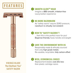 VIKINGS BLADE quick-release head detail for fast safe blade changes