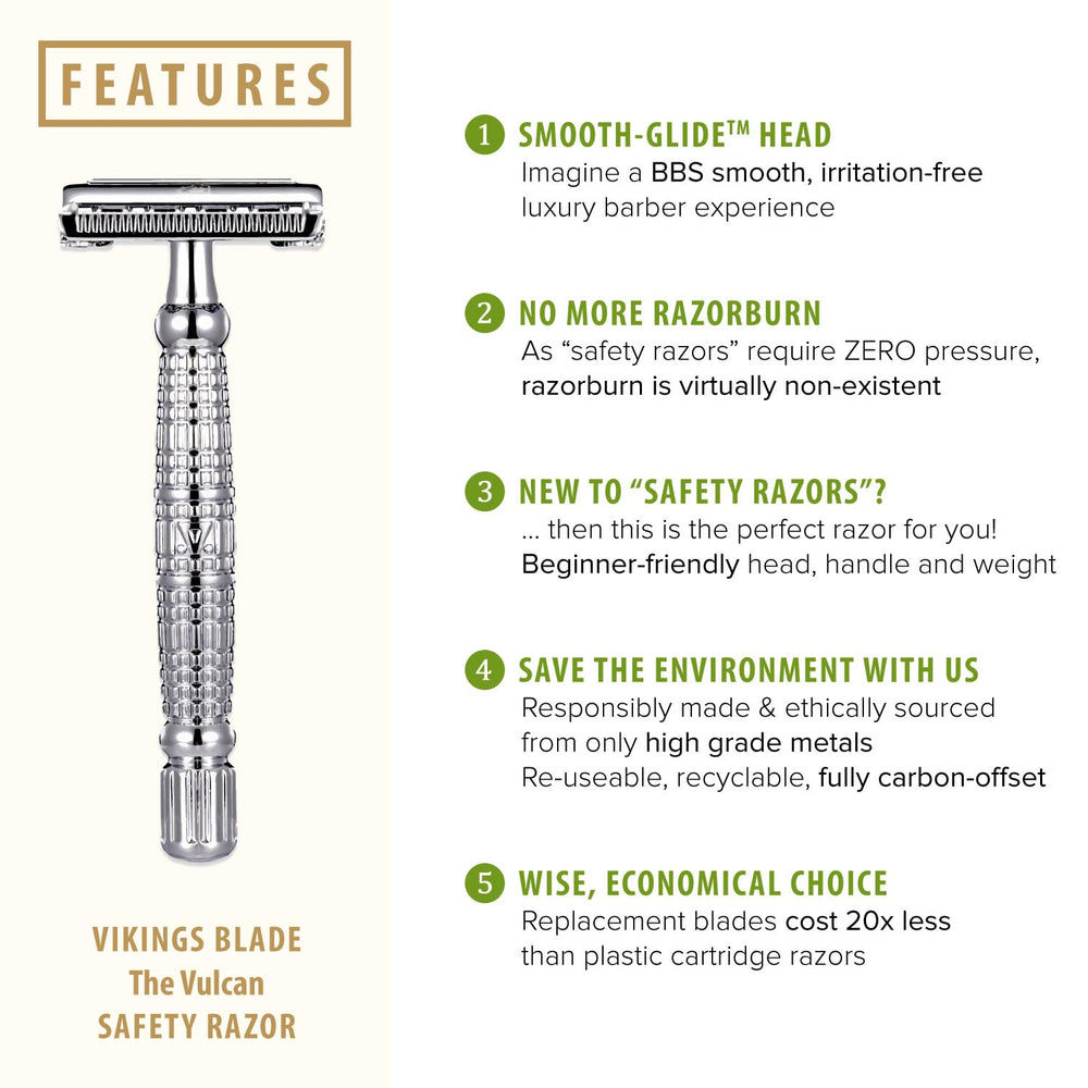 Vikings Blade Vulcan long handle detail for improved grip and precise control