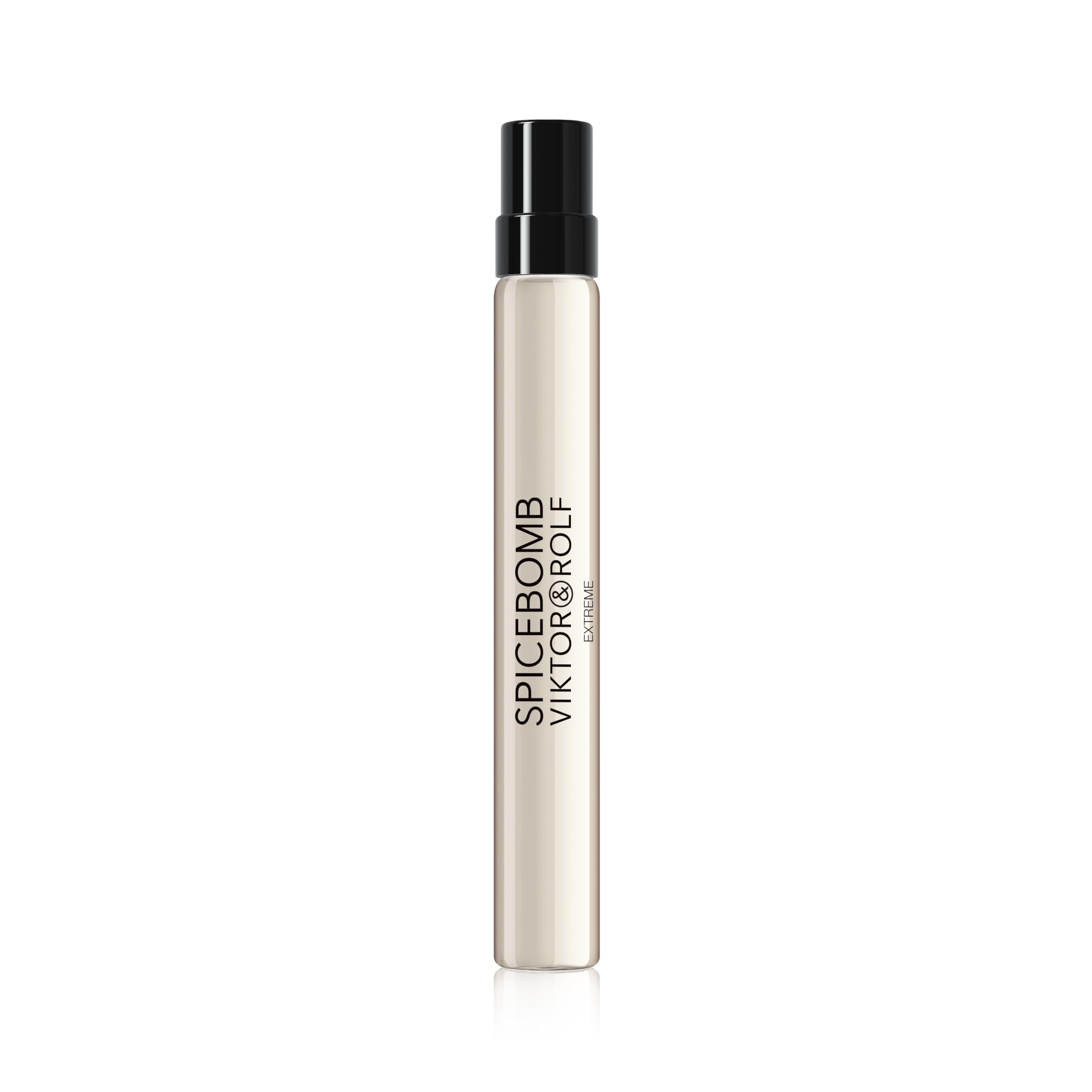 Viktor&Rolf front bottle view showing bold design and travel-ready size benefit