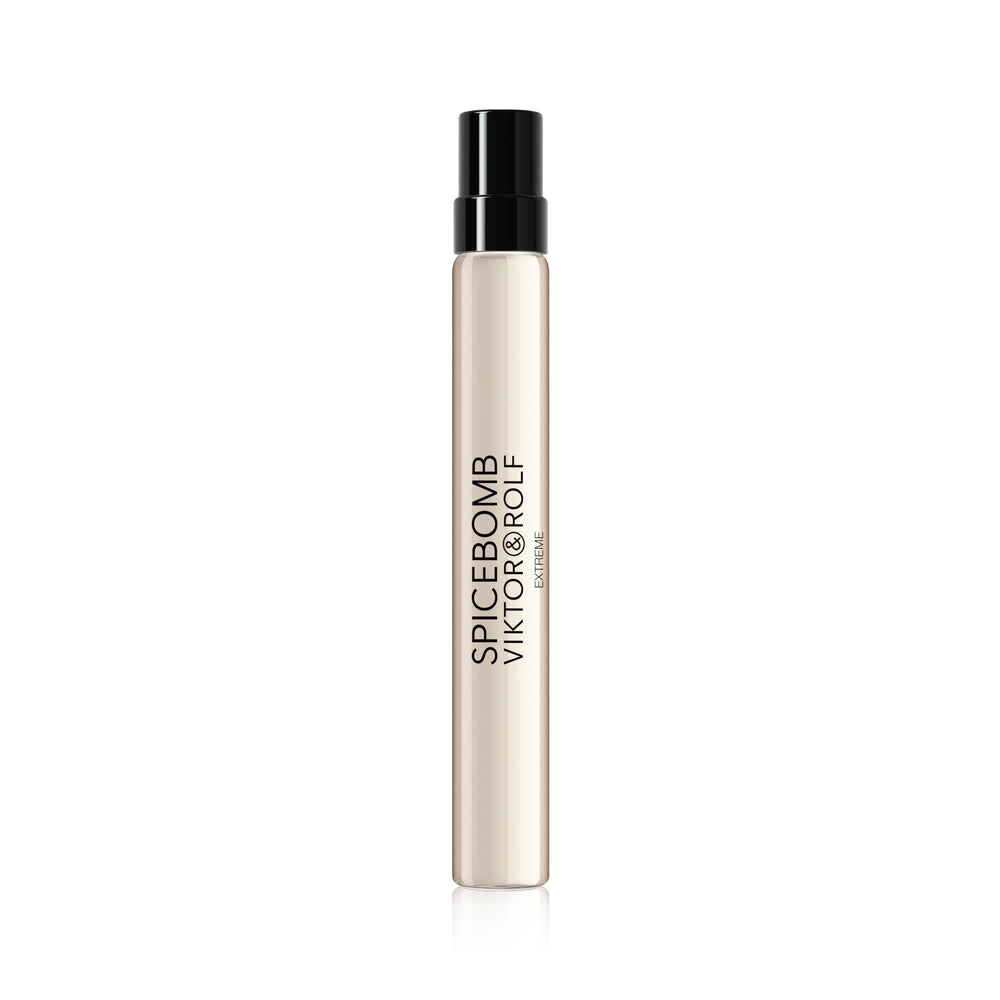 Viktor&Rolf front bottle view showing bold design and travel-ready size benefit