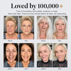 vima cosmetics pump dispensing foundation with clean application benefit
