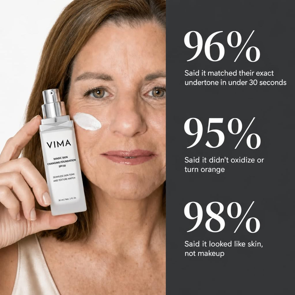 vima cosmetics close-up texture shot highlighting lightweight, blendable formula