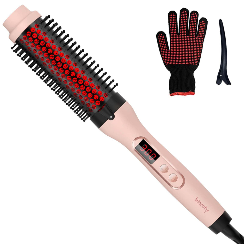 vincofy brush front view showing controls and LED temperature display for easy use