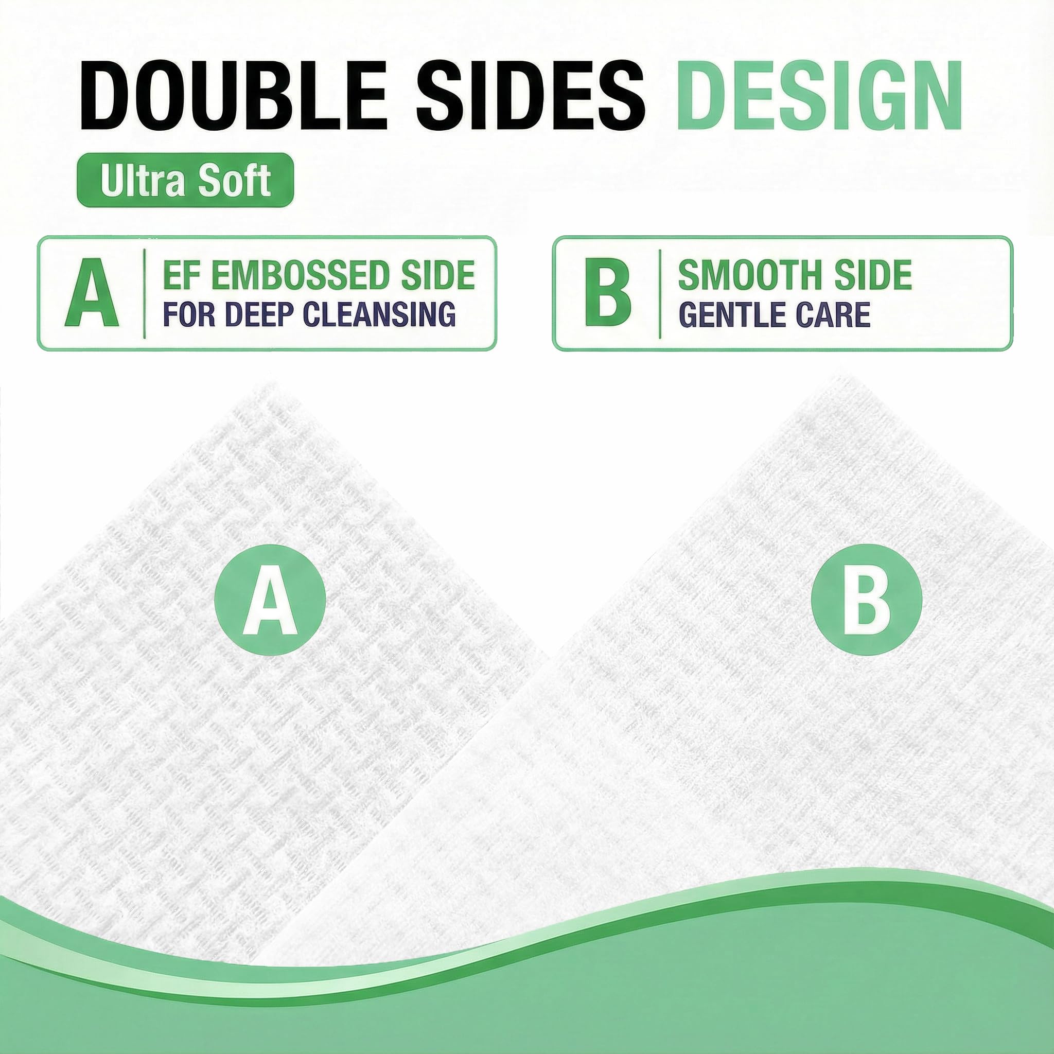 Vinda single dry sheet laid flat to show XL size and lint-free surface