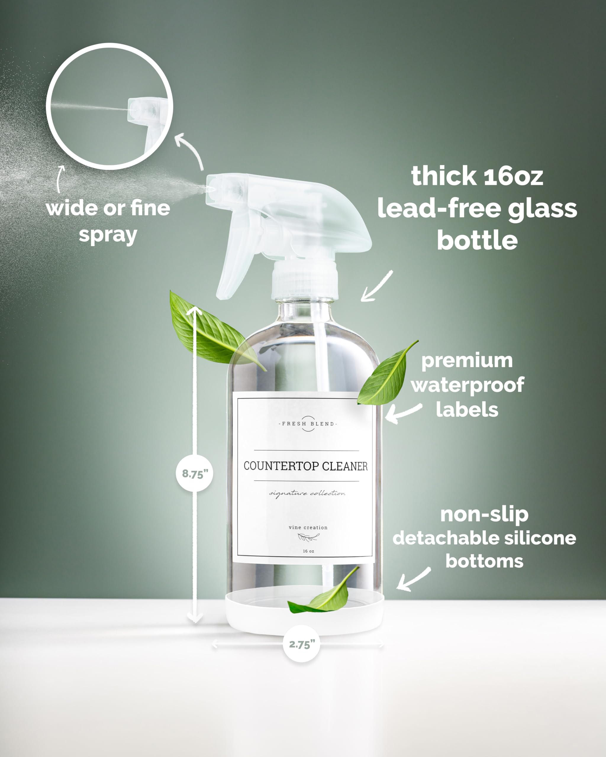 Vine Creations in use misting a houseplant to show gentle coverage and plant care benefit