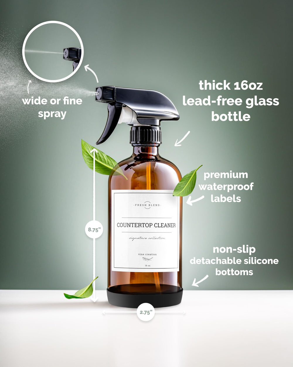 Vine Creations scale with hand showing 16 oz size for comfortable handling and precise pouring