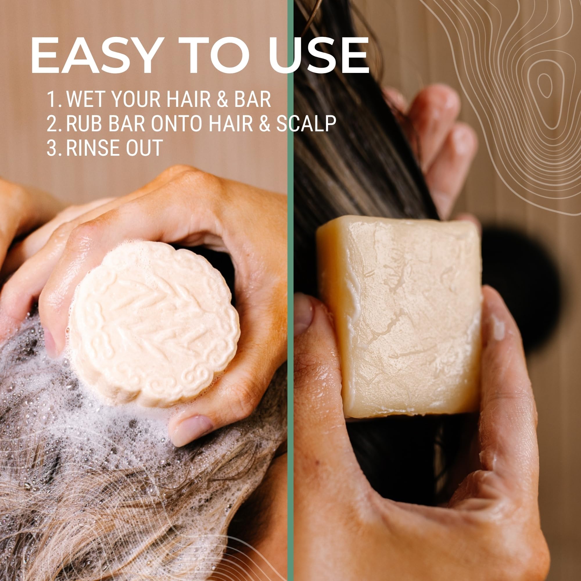 Viori bars on bathroom tray lifestyle image showing tidy, plastic-free routine